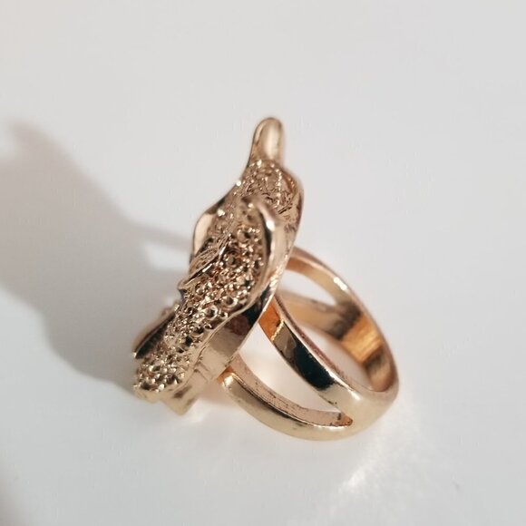 Lion Panther Cat Gold Tone Ring Size 6 Unisex New - Picture 9 of 16